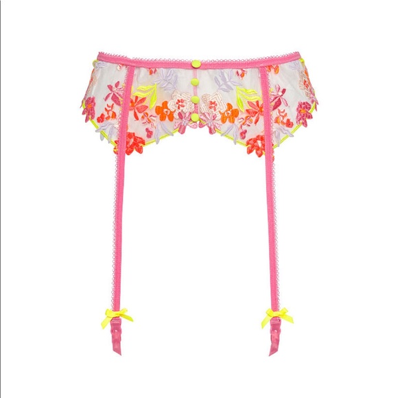 3 PIECE FOR LOVE & LEMONS Summer Tide Bra + Garter + Thong set - Picture 13 of 14